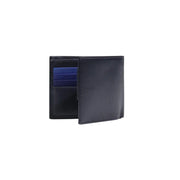 Tommy Hilfiger Portefeuille homme en cuir noir texturé, à deux volets, avec emplacements pour cartes bleus pour un rangement organisé.