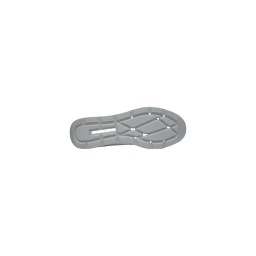 Baskets blanches Tommy Hilfiger pour homme en polyester à lacets, semelle en caoutchouc gris avec motif géométrique.