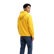 Tommy Hilfiger Sweat à capuche jaune pour homme, confectionné en coton biologique doux, au tissu lisse et au design classique.