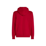 Tommy Hilfiger Sweat-shirt à capuche rouge en coton pour homme, aux couleurs vives et au tissu doux et lisse, au design classique.