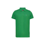 Tommy Hilfiger Polo d'été vert pour homme, à col classique et manches courtes, confectionné dans un tissu respirant.