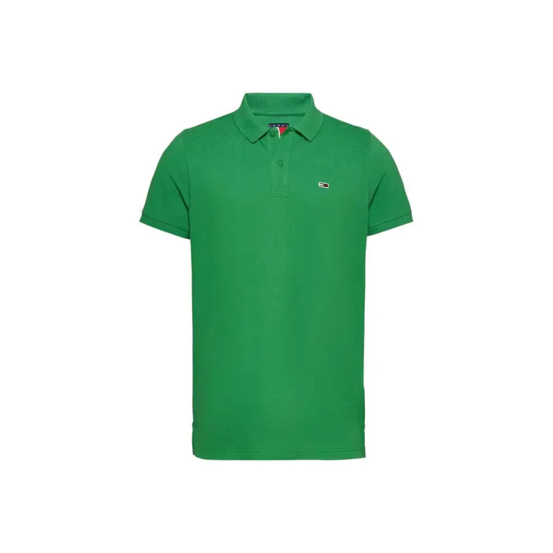 Tommy Hilfiger Polo d'été vert pour homme, à col classique et manches courtes, confectionné dans un tissu respirant.