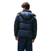 Tommy Hilfiger Doudoune homme bleu foncé matelassée avec capuche intégrée, vue de face