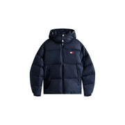 Tommy Hilfiger Doudoune homme bleu marine foncé avec matelassage et écusson logo, vue de face