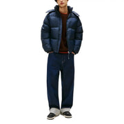 Tommy Hilfiger Doudoune homme bleu marine matelassée à capuche, vue de face