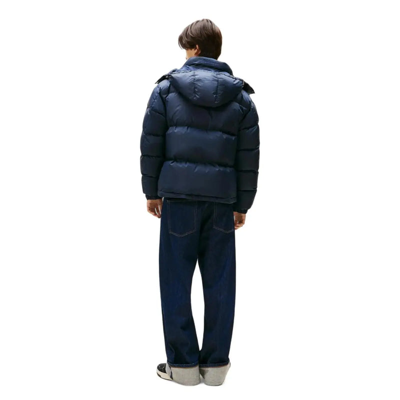 Tommy Hilfiger Doudoune homme bleu marine matelassée à capuche, vue de face