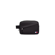 Tommy Hilfiger Trousse de toilette Daily pour homme, noire, avec bandoulière diagonale et logo, vue de face