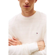 Tommy hilfiger white textured crewneck sweater.