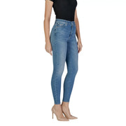 Tommy Hilfiger Jean en denim bleu clair pour femme, en coton à la texture classique et au délavage subtil, coupe skinny taille haute.