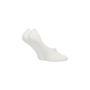 Tommy Hilfiger Chaussettes invisibles blanches en coton pour femmes, finitions lisses et sans coutures, avec un logo discret sur le bout des orteils.