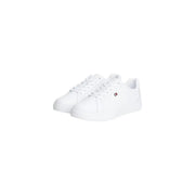 Tommy Hilfiger women leather sneakers white with clean minimalist design and subtle side branding