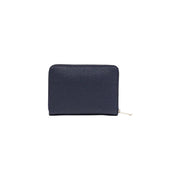 Tommy Hilfiger Portefeuille femme en cuir texturé bleu marine avec poches zippées moyennes de 14 cm pour un rangement sécurisé