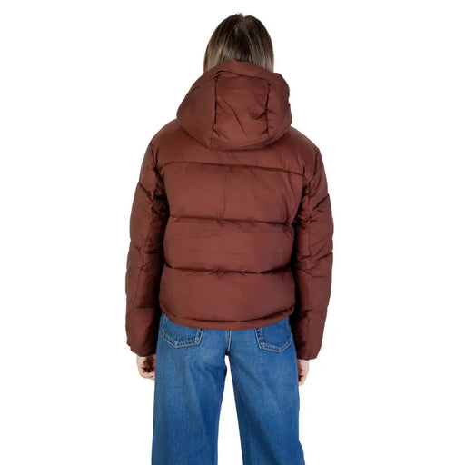 Tommy Hilfiger doudoune matelassée à capuche marron pour femme