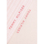 Tommy Hilfiger light pink knit socks with ribbed texture and embroidery