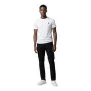coton blanc à manches courtes t-shirt avec de petites broderies U.s. Polo Assn. logo sur la poitrine gauche pour hommes