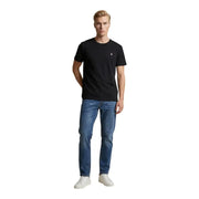 T-shirt homme US Polo Assn. en coton noir, coupe classique, manches courtes et logo brodé sur la poitrine gauche