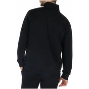 Black long-sleeved zip-up jacket with high collar from the U.S. Sweatshirts Collection ideal for casual wear