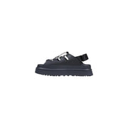 Ugg women sandals black polyurethane platform sandal with chunky sole and adjustable straps for spring footwear