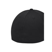 Under Armour Casquette noire pour homme, à six panneaux structurés et surpiqûres discrètes, vue de face