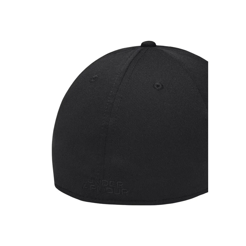 Under Armour Casquette noire pour homme, à six panneaux structurés et surpiqûres discrètes, vue de face