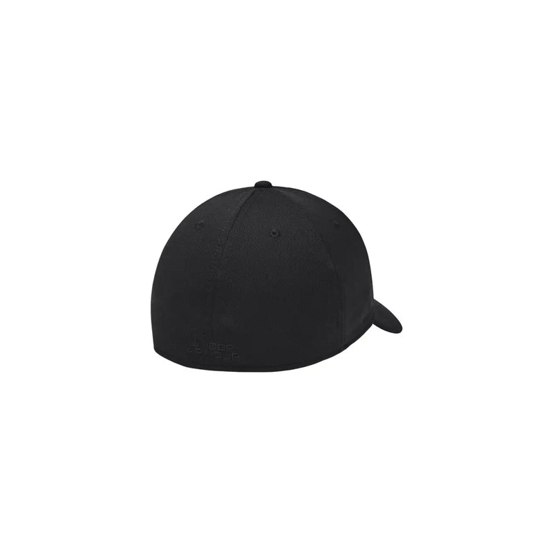 Under Armour Casquette noire pour homme avec calotte structurée et fermeture réglable à l'arrière, vue de face