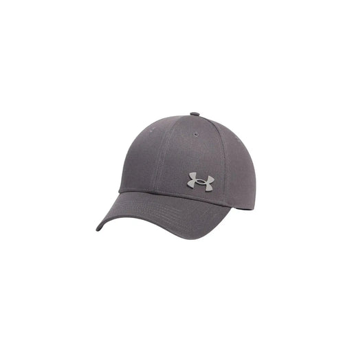 Under Armour Casquette pour homme grise en tissu légèrement texturé avec petit logo argenté, vue de face