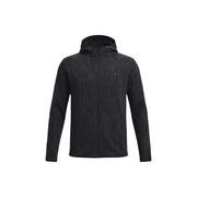 Under Armour Sweat à capuche noir pour homme en polaire texturée avec fermeture éclair sur le devant