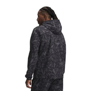 Under Armour Veste à capuche noire en polyester pour homme, à motif marbré noir et gris, idéale pour le sport.