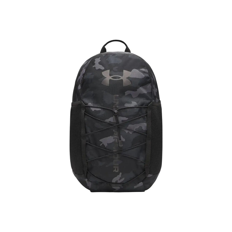 Under armour Sac à dos Hustle Sport 6.0 pour homme, gris, 26 L, motif camouflage noir et gris, design moderne et élégant.