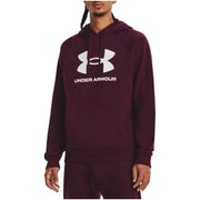 Under Armour men sweatshirts fall winter collection maroon hoodie with white logo and brand name across the chest