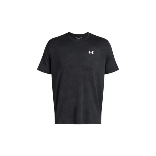 Under Armour hommes t-shirt en noir avec un logo blanc sur la poitrine, confectionné dans un tissu respirant