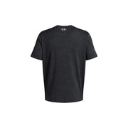 Under Armour hommes t-shirt noir avec logo blanc à l'encolure, confectionné en tissu technique respirant.