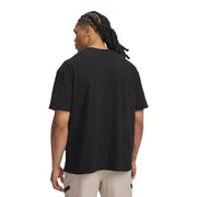 Under armour T-shirt noir en coton pour homme, coupe classique et manches courtes, style décontracté