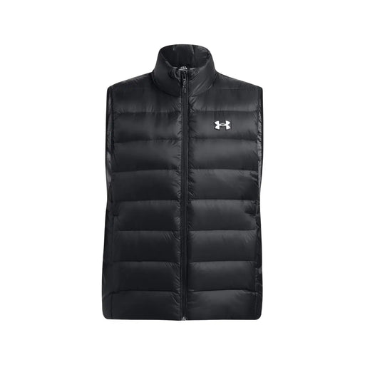 Under armour Doudoune sans manches Legend Down pour homme, noire, matelassée et à col montant, vue de face