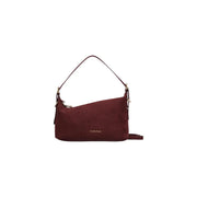 Valentino bags women bordeaux suede shoulder bag 26cm with burgundy suede and gold-tone hardware