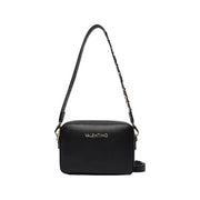 Black Valentino camera bag with textured polyurethane leather and chain-stitched shoulder strap W23cm