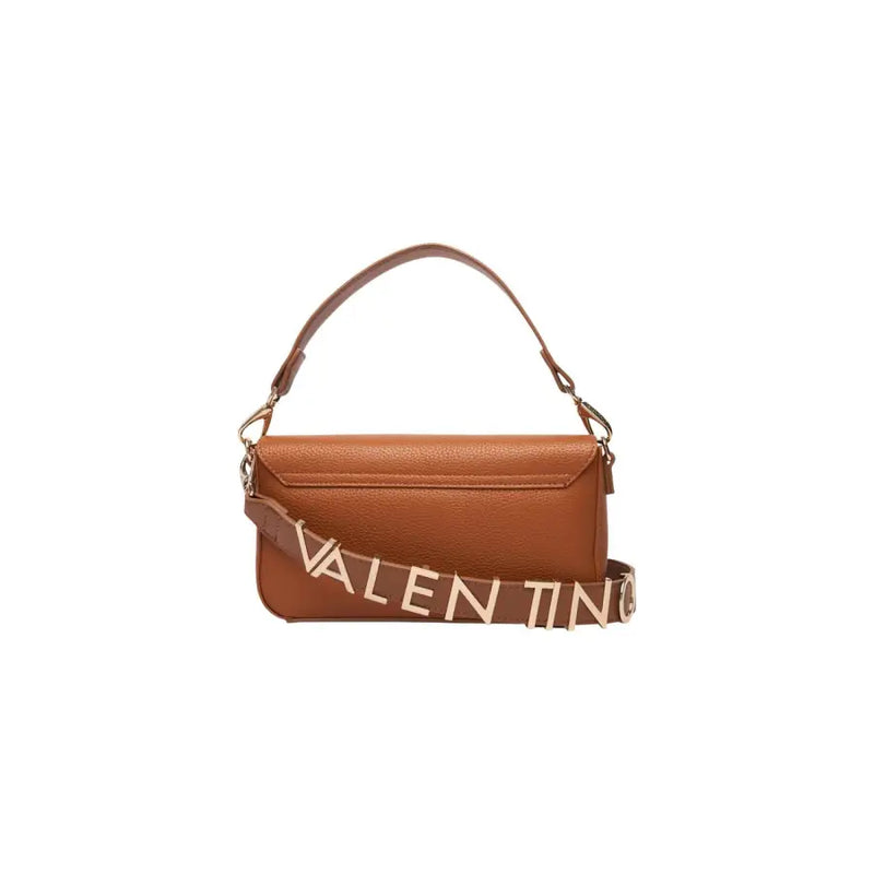Sac à main Valentino en cuir beige avec bandoulière ornée de lettres dorées