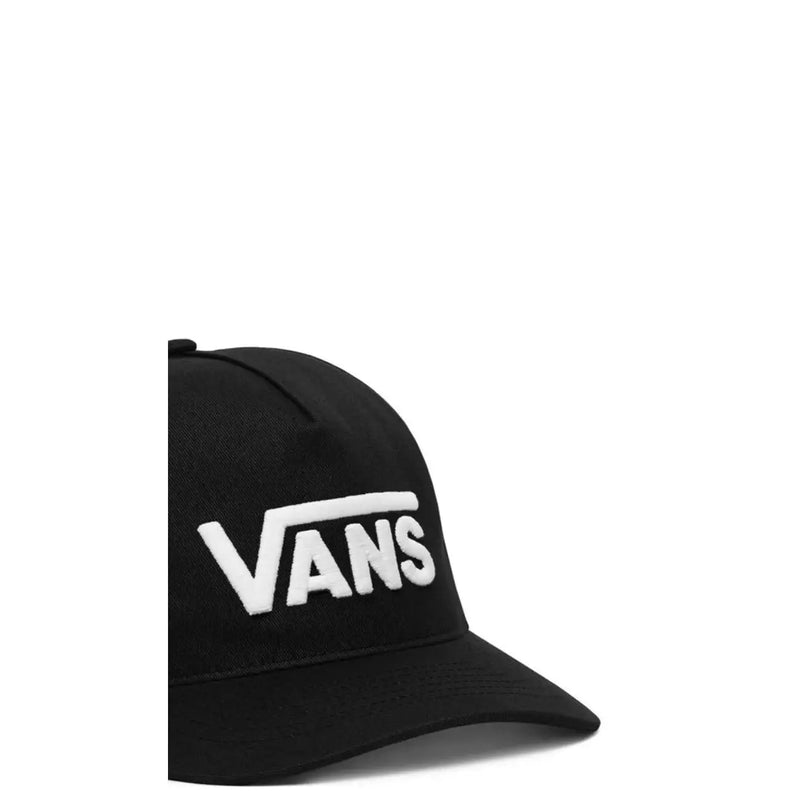 Casquette de baseball Vans noire pour homme en coton avec logo brodé blanc, accessoire idéal pour le printemps et l'été