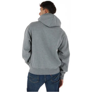 Sweat-shirt à capuche en coton gris pour homme Vans, coupe décontractée, poignets côtelés et texture chinée