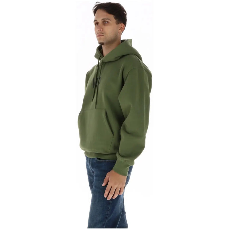 Sweat à capuche en coton vert olive pour homme de Vans, doté d'une capuche, d'une poche avant, de manches longues et d'un cordon de serrage.