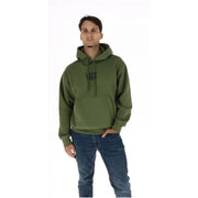 Sweat à capuche Vans vert olive pour homme, en coton, à manches longues et logo noir sur la poitrine, idéal pour un style décontracté.