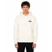 Sweat à capuche Vans pour homme en coton couleur crème avec logo noir sur la poitrine, idéal pour un style décontracté.