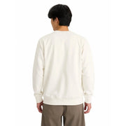 Sweat-shirt Vans pour homme, couleur crème, en coton à col rond, confectionné dans un tissu doux et doté d'un design minimaliste à manches longues.