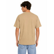 T-shirt Vans pour homme en coton beige à manches courtes et col rond, confectionné dans un tissu doux et respirant pour un style décontracté.