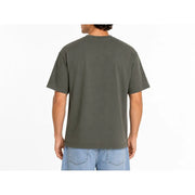 T-shirt Vans homme en coton vert olive à manches courtes et col rond, style décontracté