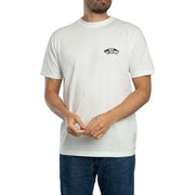 T-shirt Vans pour homme en coton blanc, col rond, logo noir sur la poitrine gauche et manches courtes.