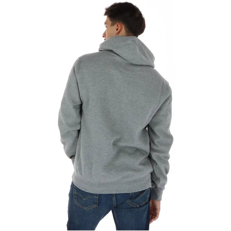 Sweat-shirt à capuche gris chiné pour homme Vans, en mélange de coton, avec poche, coupe classique décontractée et poignets côtelés.