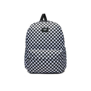 Sac à dos Vans pour homme en polyester noir à motif damier noir et blanc avec poche avant zippée