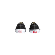 Baskets Vans pour homme, modèle Old Skool en toile noire à lacets, semelles en caoutchouc blanc et étiquettes logo rouges