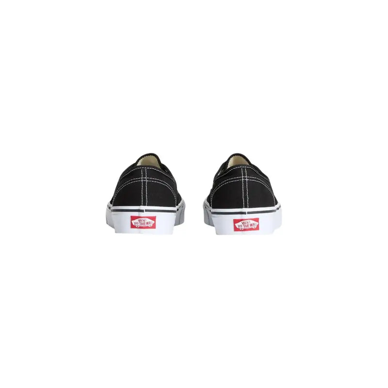 Baskets Vans pour homme, modèle Old Skool en toile noire à lacets, semelles en caoutchouc blanc et étiquettes logo rouges